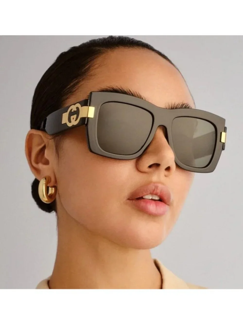 NEW GUCCI GG1688S 001 SUNGLASSES BLACK WOMEN EYEWEAR GUCCI - Picture 2 of 11